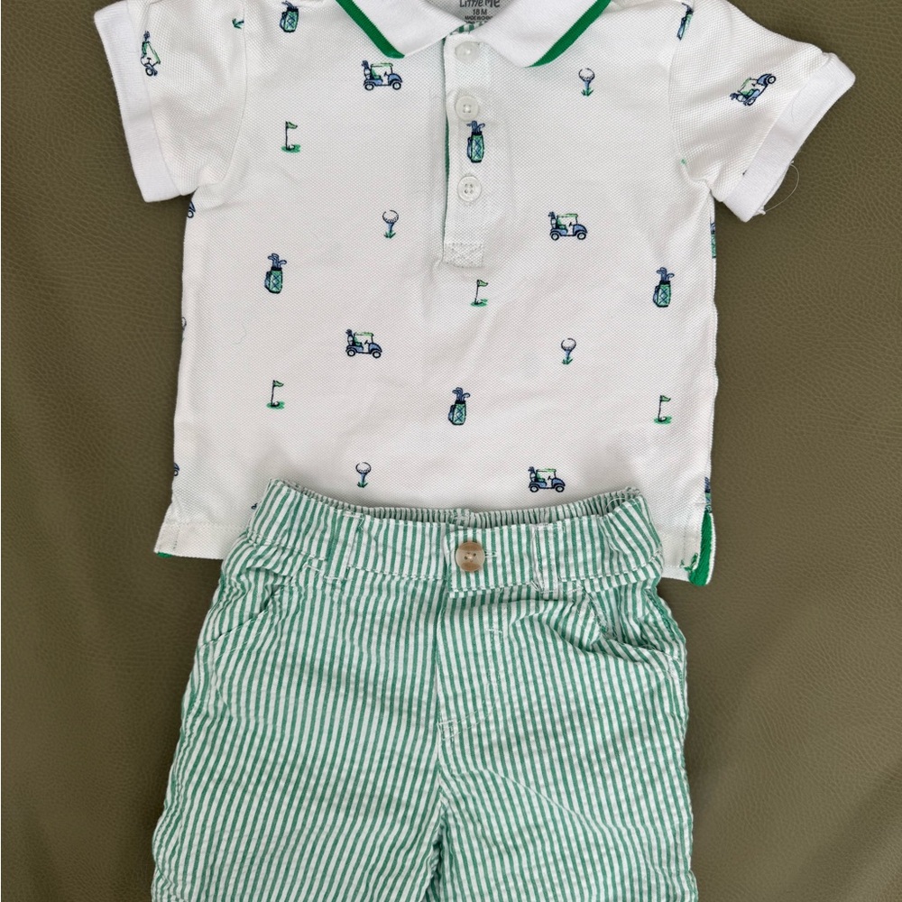 Little Me golf Polo and short  set